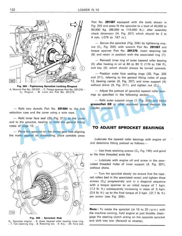 Fiatallis FL10, FL10B Crawler Loader - 10, 10B Dozer Service Manual 60406077-3