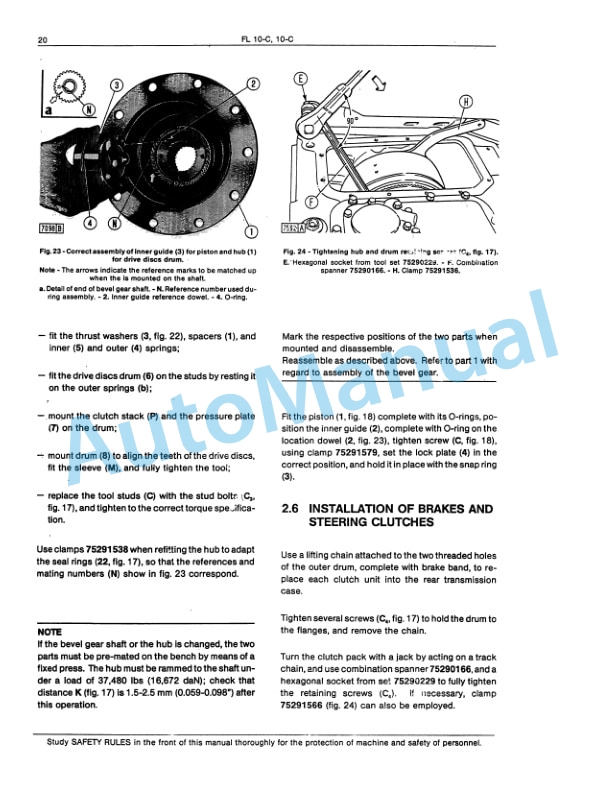 Fiatallis FL10C, 10C Service Manual 60406225-3