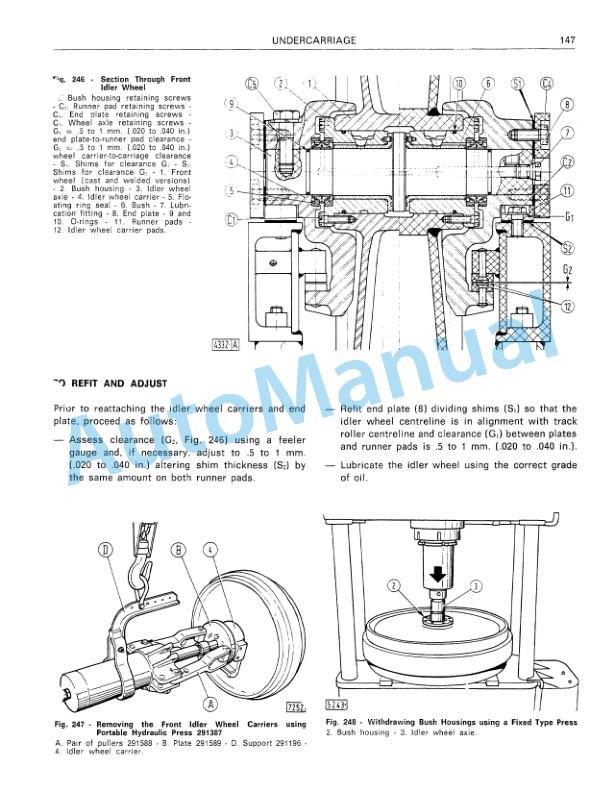 Fiatallis FL14, FL 14B Crawler Loader - 14, 14B Dozer - 150C Crawler Tractor Service Manual 60406026-3
