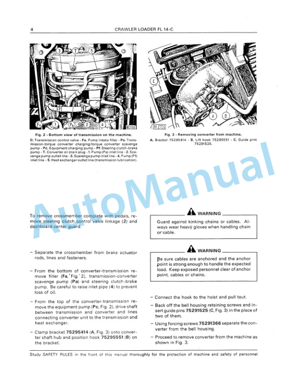Fiatallis FL14C Crawler Loader Service Manual 60406242-2