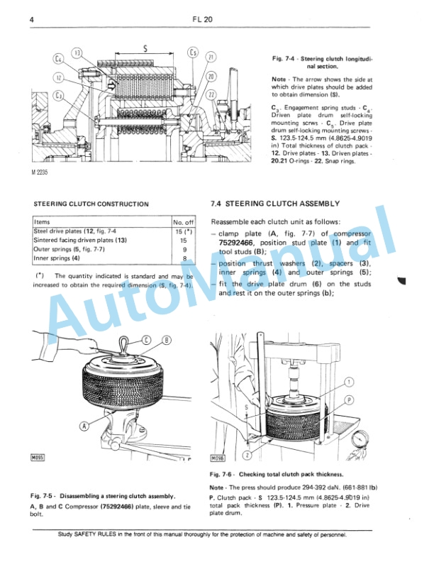 Fiatallis FL20 Crawler Loader Service Manual 60406315-2