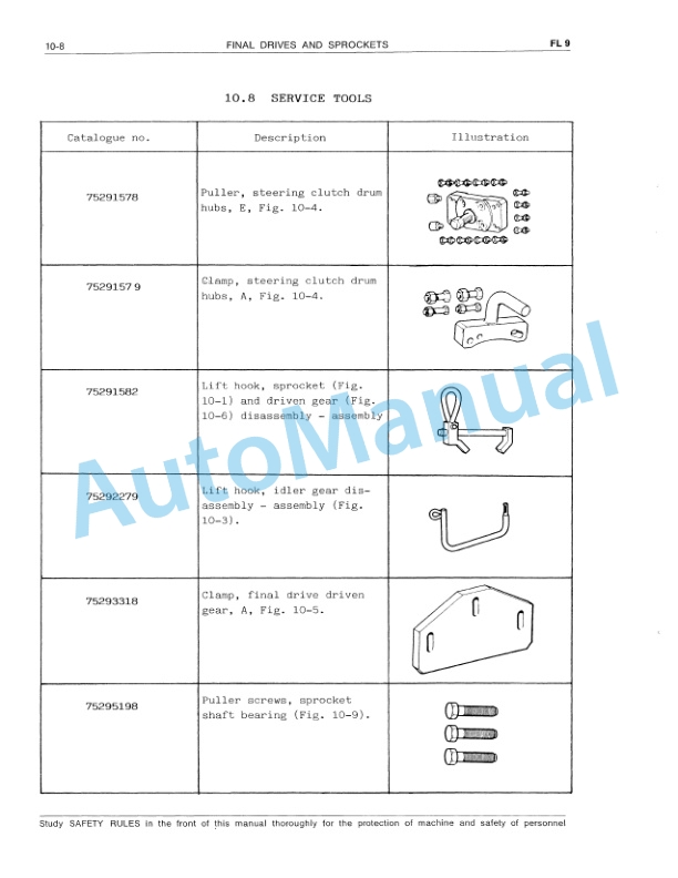 Fiatallis FL9 Crawler Loader Service Manual 60406055-2