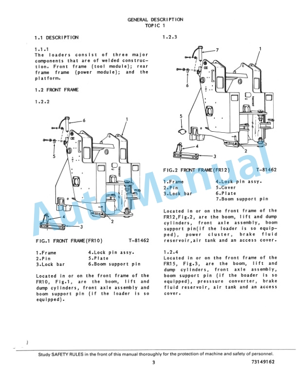 Alternative view of Fiatallis FR10, FR12, FR15 Wheel Loader Service Manual 73149162