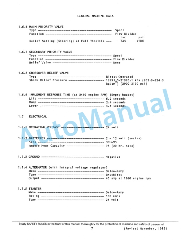 Fiatallis FR10, FR12 Wheel Loader Service Manual 73145530-2