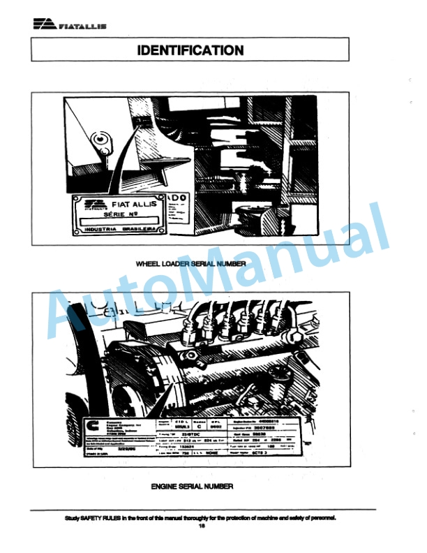 Alternative view of Fiatallis FR180 Wheel Loader Service Manual 75314899