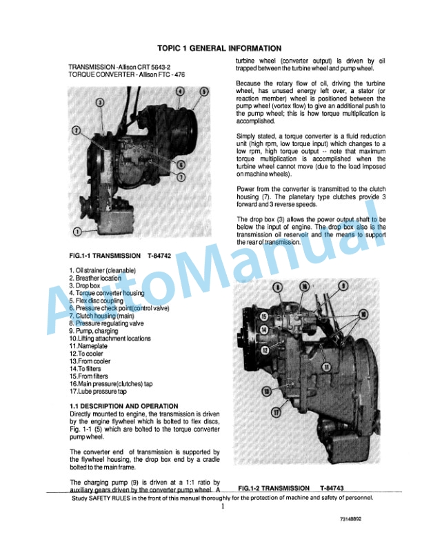 Fiatallis FR35 Wheel Loader Service Manual 73148892-2