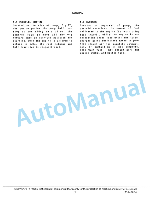 Alternative view of Fiatallis Fuel Injection Pump Service Manual 73148064