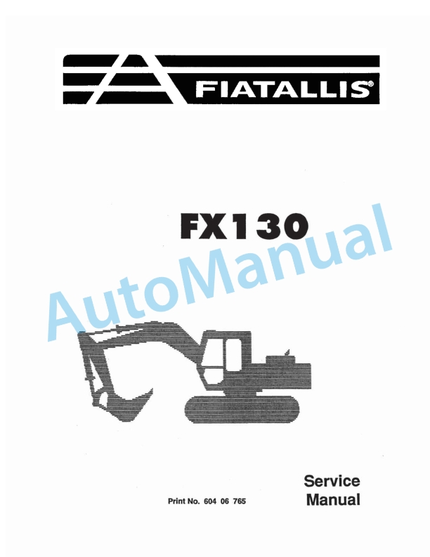 Fiatallis FX130 Service Manual 60406765