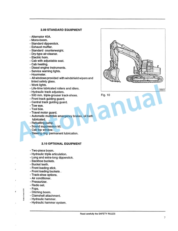 Alternative view of Fiatallis FX220LC Crawler Excavator Operation and Maintenance Manual 59822020