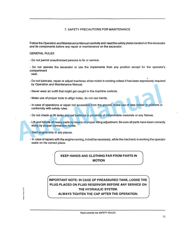Fiatallis FX220LC Crawler Excavator Operation and Maintenance Manual 59822020 4 Fiatallis FX220LC Crawler Excavator Operation and Maintenance Manual 59822020 - Image 4