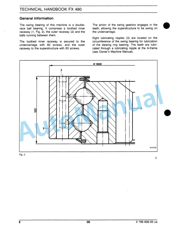 Alternative view of Fiatallis FX480LC Phoenix Series Crawler Excavator Service Manual 73176979