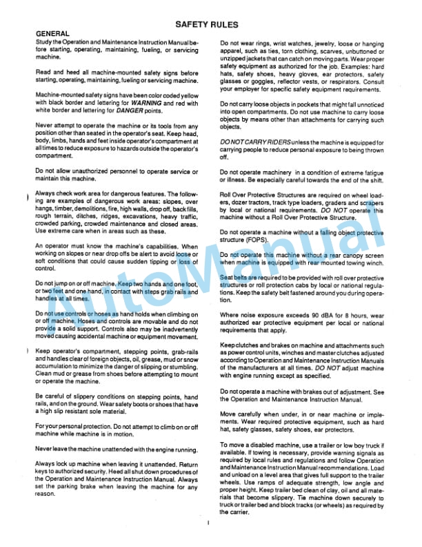 Fiatallis HD11E, HD11EP, HD11ES, HD11AG Crawler Tractor Service Manual 70654795-2