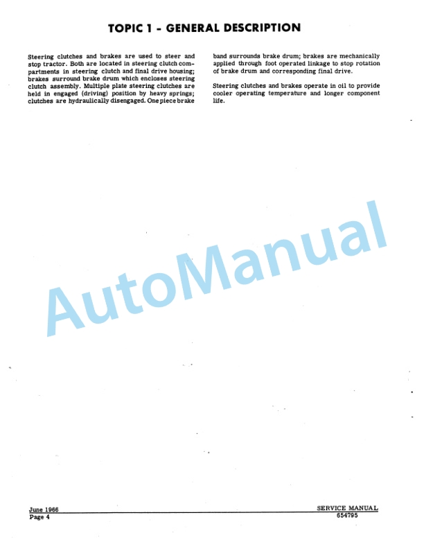Fiatallis HD11E, HD11EP, HD11ES, HD11AG Crawler Tractor Service Manual 70654795-3