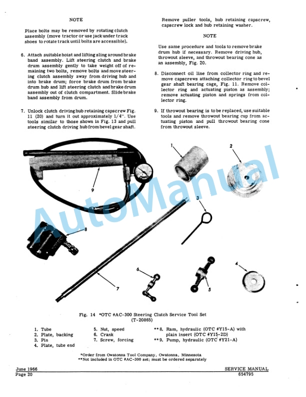 Fiatallis HD11E, HD11EP, HD11ES, HD11AG Crawler Tractor Service Manual 70654795-5