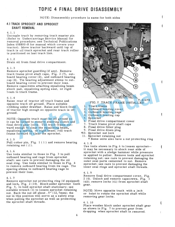 Fiatallis HD16, 16B, HD21 Crawler Tractor Service Manual 70686969-3