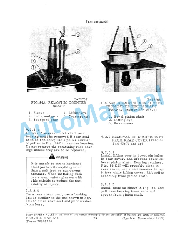 Fiatallis HD41, 41B Crawler Tractor Service Manual 70695274-4