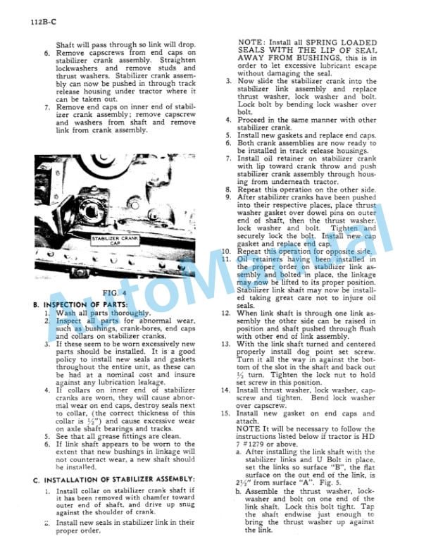 Fiatallis HD7, HD10, HD14 Crawler Tractor Service Manual 70626143-5