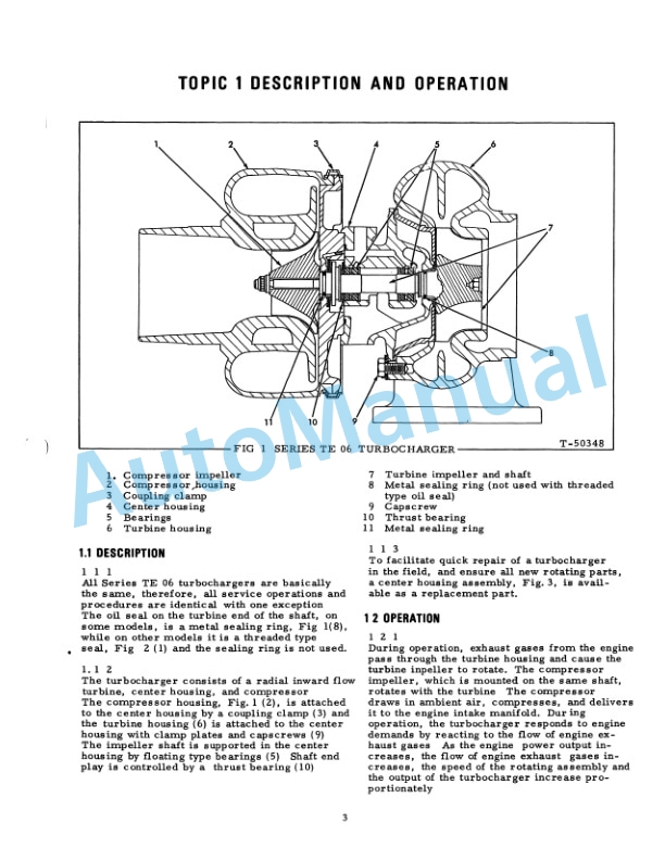 Fiatallis Turbo Charger Service Manual 70677064-3