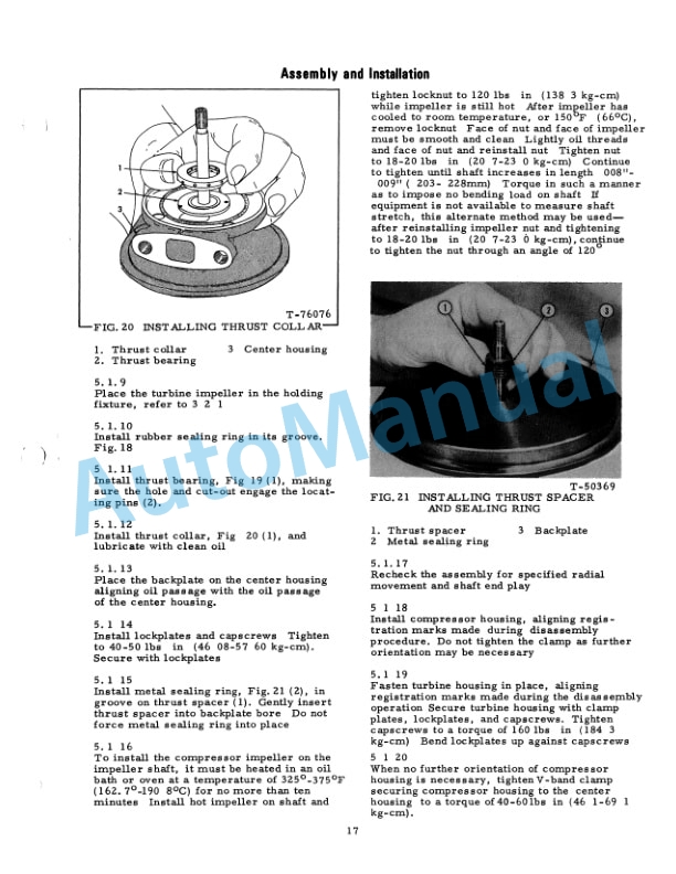 Fiatallis Turbo Charger Service Manual 70677064-5