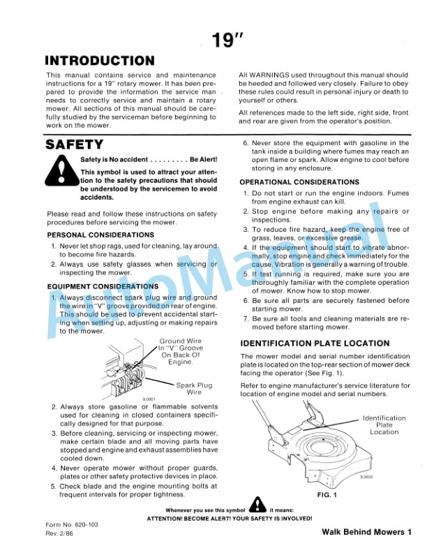 Ford New Holland 09GN2001, 09GN2002 Walk Behind Mower Repair Manual 40641007 2 Ford New Holland 09GN2001, 09GN2002 Walk Behind Mower Repair Manual 40641007-2