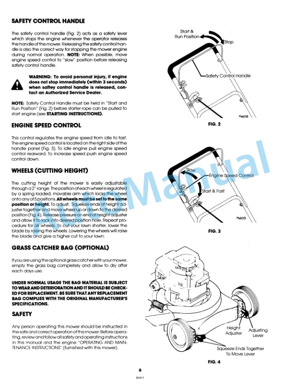 Ford New Holland 09GN2004 Series RM19 Walk Behind Mower Operation and Maintenance Manual 42001910 3 Ford New Holland 09GN2004 Series RM19 Walk Behind Mower Operation and Maintenance Manual 42001910-3