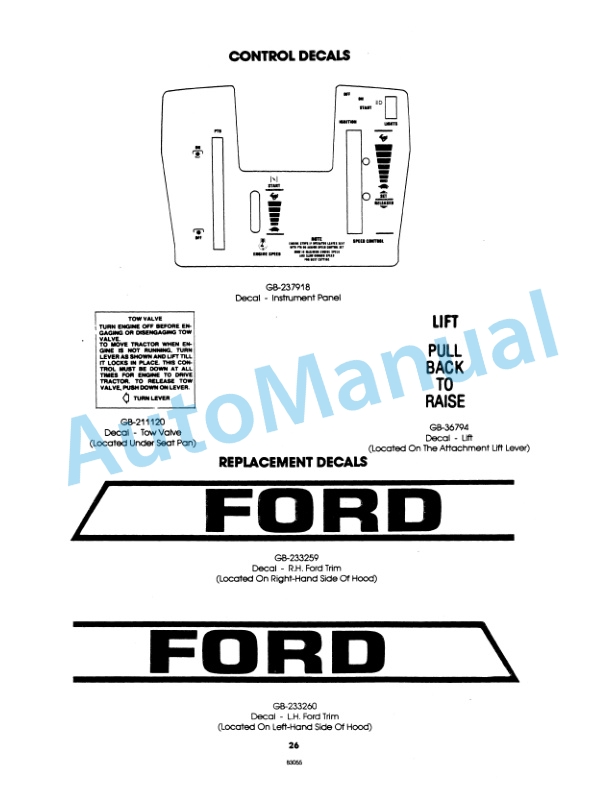 Ford New Holland 09GN2106, 09GN2107 LT11H Lawn Tractor Operation and Maintenance Manual 42001113 4 Ford New Holland 09GN2106, 09GN2107 LT11H Lawn Tractor Operation and Maintenance Manual 42001113 - Image 4