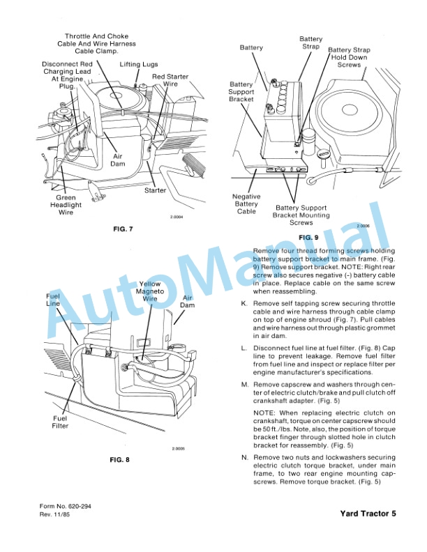 Alternative view of Ford New Holland 09GN2151 - 9809209 Yard Tractor Service Manual 40215110