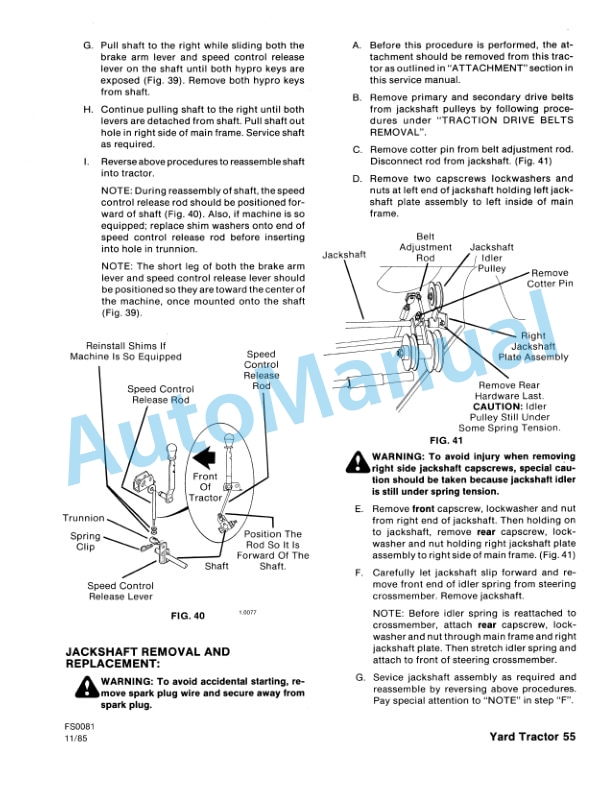 Ford New Holland 09GN2151 - 9809209 Yard Tractor Service Manual 40215110 4 Ford New Holland 09GN2151 - 9809209 Yard Tractor Service Manual 40215110 - Image 4