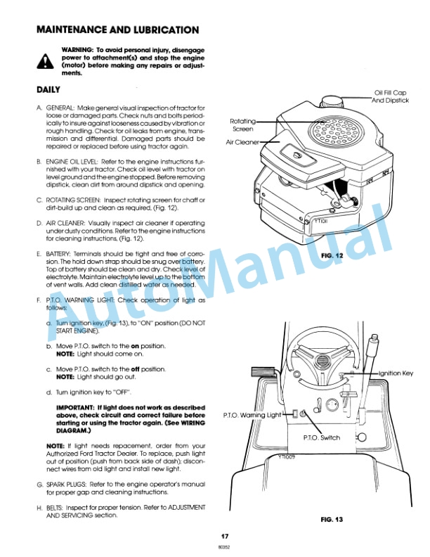 Ford New Holland 09GN2151 YT 16 Yard Tractor Operation and Maintenance Manual 42001610 3 Ford New Holland 09GN2151 YT 16 Yard Tractor Operation and Maintenance Manual 42001610 - Image 3