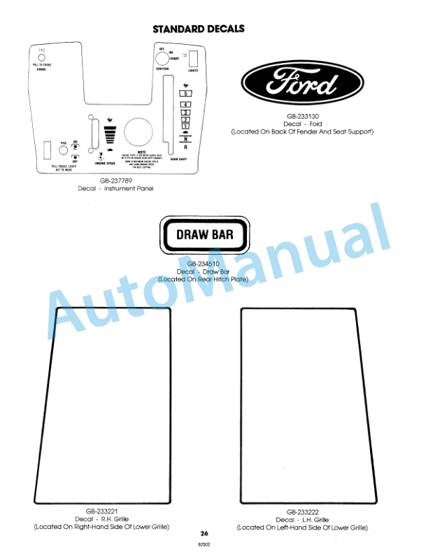 Ford New Holland 09GN2151 YT 16 Yard Tractor Operation and Maintenance Manual 42001610 4 Ford New Holland 09GN2151 YT 16 Yard Tractor Operation and Maintenance Manual 42001610 - Image 4