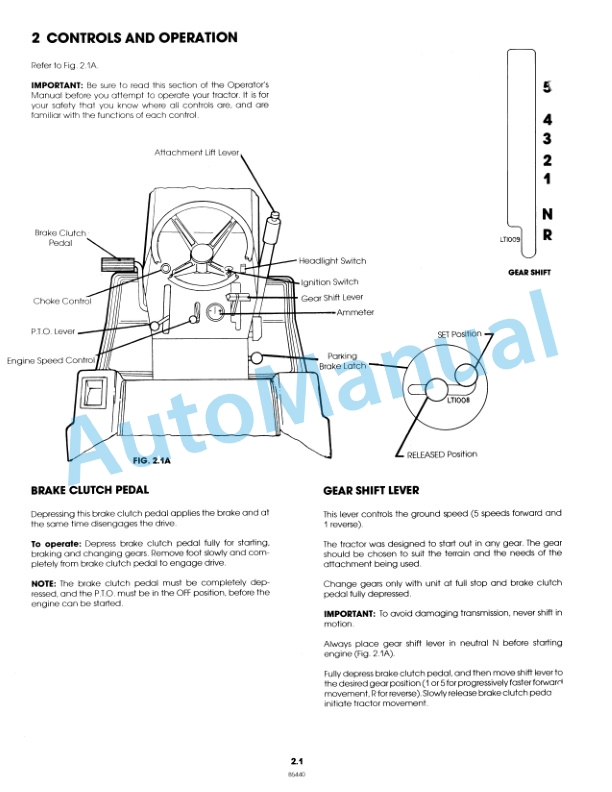 Alternative view of Ford New Holland 09GN2155 YT 12.5 Yard Tractor Operation and Maintenance Manual 42001250
