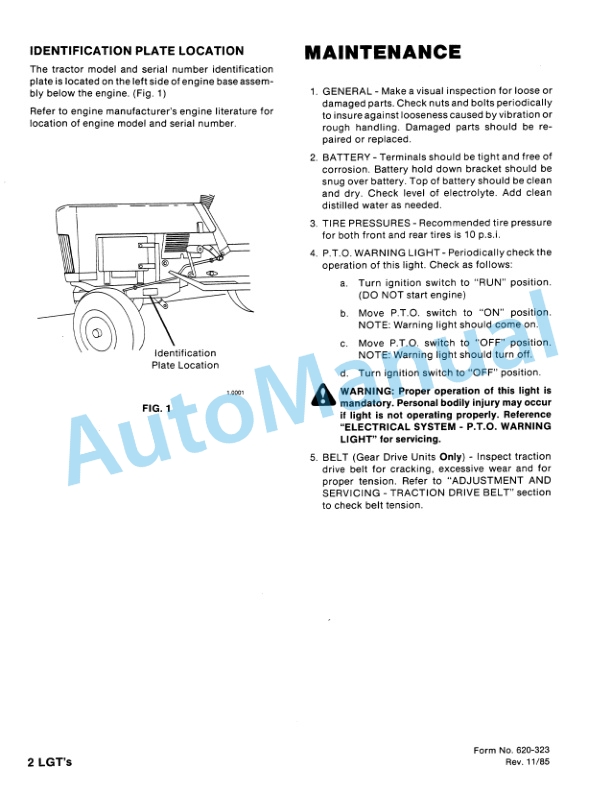 Alternative view of Ford New Holland 09GN2201 - 9801811 Lawn and Garden Tractor Service Manual 40641005