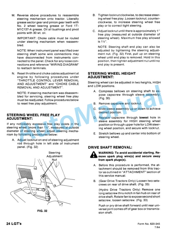 Ford New Holland 09GN2201 - 9801811 Lawn and Garden Tractor Service Manual 40641005 3 Ford New Holland 09GN2201 - 9801811 Lawn and Garden Tractor Service Manual 40641005 - Image 3