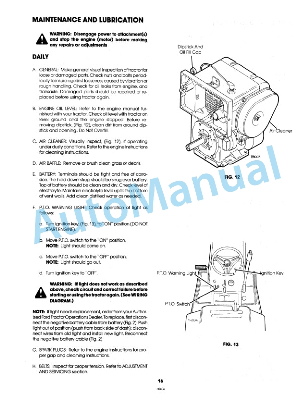 Ford New Holland 09GN2201 LGT 12 Garden Tractor Operation and Maintenance Manual 42001210 3 Ford New Holland 09GN2201 LGT 12 Garden Tractor Operation and Maintenance Manual 42001210 - Image 3