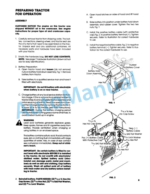 Alternative view of Ford New Holland 09GN2202 LGT 12H Garden Tractor Operation and Maintenance Manual 42001211