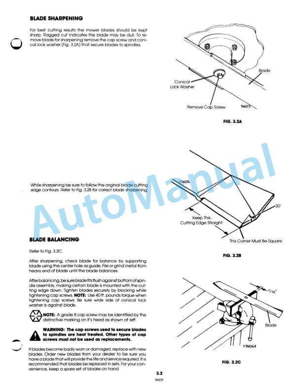 Ford New Holland 09GN3698 42in Mower Attachment Operation and Maintenance Manual 42641029 3 Ford New Holland 09GN3698 42in Mower Attachment Operation and Maintenance Manual 42641029-3