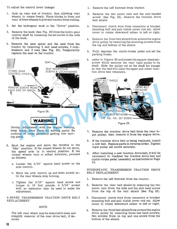 Ford New Holland 100, 120 Series Lawn and Garden Tractor Operation and Maintenance Manual 42010020 4 Ford New Holland 100, 120 Series Lawn and Garden Tractor Operation and Maintenance Manual 42010020-4