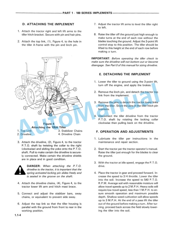 Ford New Holland 100 Series Implement Service Manual 40010090 4 Ford New Holland 100 Series Implement Service Manual 40010090-4