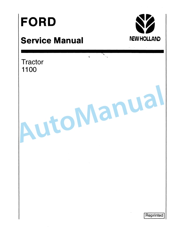 Ford New Holland 1100 Tractor Service Manual 40110010