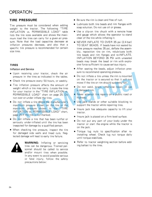 Ford New Holland 1110 Tractor Operation and Maintenance Manual 42111010 3 Ford New Holland 1110 Tractor Operation and Maintenance Manual 42111010-3