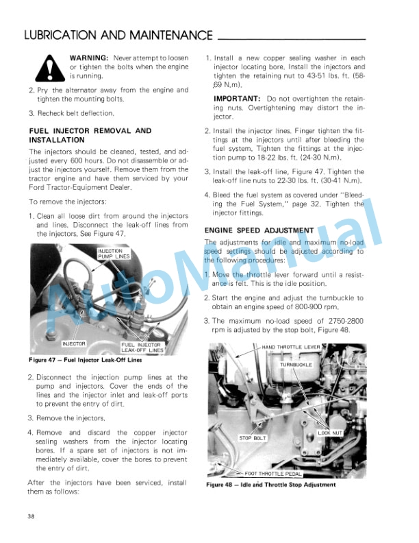 Ford New Holland 1110 Tractor Operation and Maintenance Manual 42111010 4 Ford New Holland 1110 Tractor Operation and Maintenance Manual 42111010-4