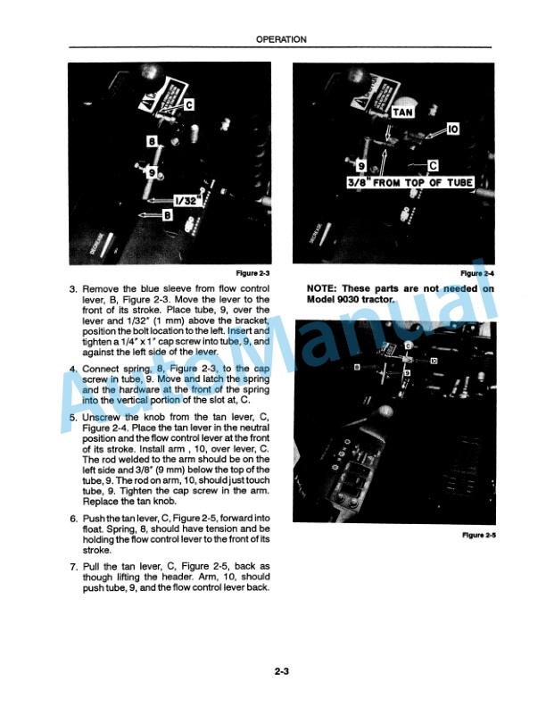 Alternative view of Ford New Holland 1116BF Adapter Frame, 1116H Auger Header Operation and Maintenance Manual 42111620