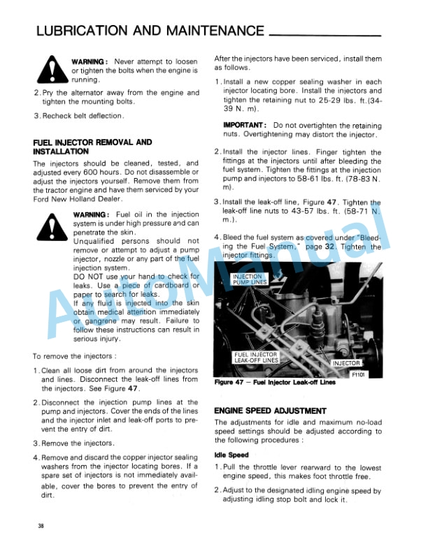 Ford New Holland 1120 Tractor Operation and Maintenance Manual 42112030 4 Ford New Holland 1120 Tractor Operation and Maintenance Manual 42112030-4