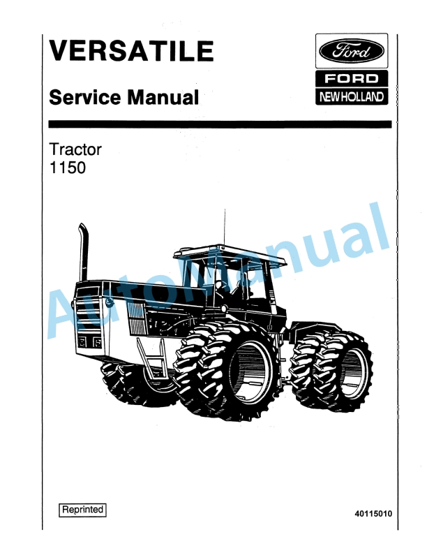 Ford New Holland 1150 Tractor Service Manual 40115010