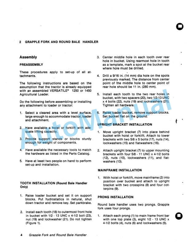 Ford New Holland 150 Tractor Attachment Operation and Maintenance Manual 43015010 2 Ford New Holland 150 Tractor Attachment Operation and Maintenance Manual 43015010-2