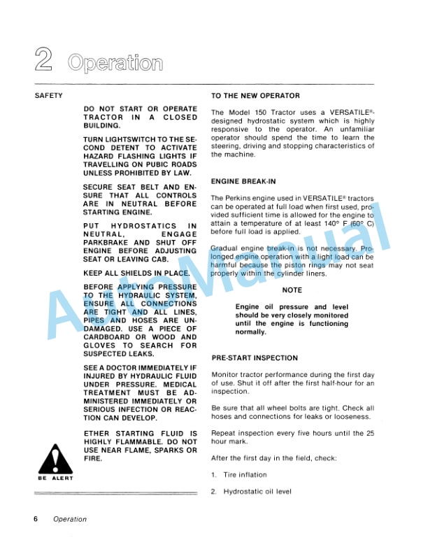 Ford New Holland 150 Tractor Operation and Maintenance Manual 42015013 2 Ford New Holland 150 Tractor Operation and Maintenance Manual 42015013-2