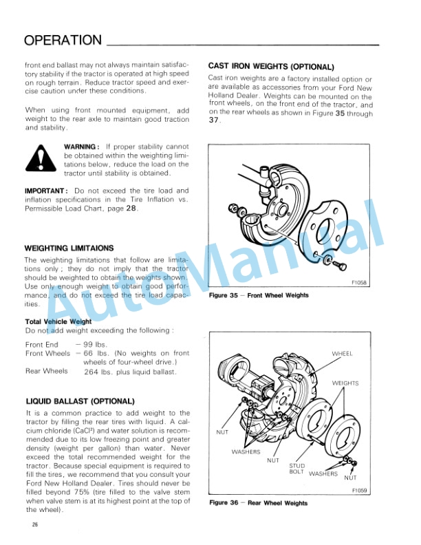 Ford New Holland 1520 Tractor Operation and Maintenance Manual 42152010 3 Ford New Holland 1520 Tractor Operation and Maintenance Manual 42152010-3