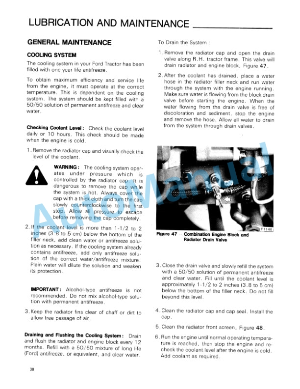 Ford New Holland 1620 Tractor Operation and Maintenance Manual 42162010 4 Ford New Holland 1620 Tractor Operation and Maintenance Manual 42162010-4