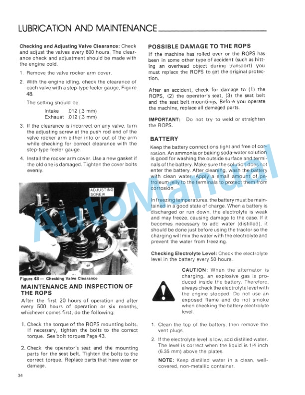 Ford New Holland 1700 Tractor Operation and Maintenance Manual 42170011 4 Ford New Holland 1700 Tractor Operation and Maintenance Manual 42170011-4