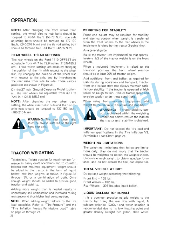 Ford New Holland 1710 Offset Tractor Operation and Maintenance Manual 42171011 3 Ford New Holland 1710 Offset Tractor Operation and Maintenance Manual 42171011-3